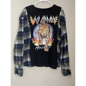DEF LEPPARD Reworked Flannel Tshirt